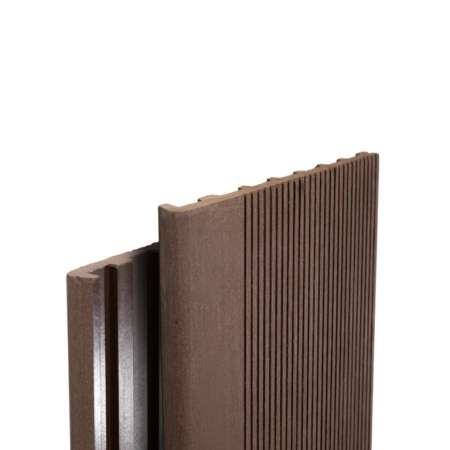 Ступень Ecodecking Техно полнотелая 345х22х4000 Шоколад