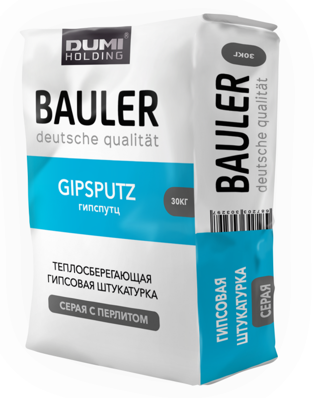 Штукатурка гипсовая СЕРАЯ BAULER Gipsputz, 30 кг