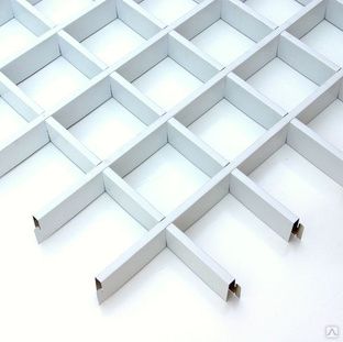 ПОТОЛОК грильято 86*86, h=40 , белый