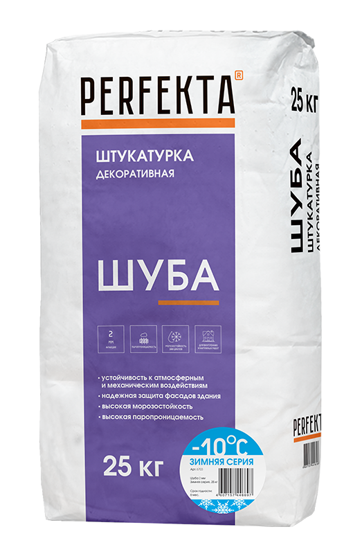 Штукатурка декоративная Шуба 2 мм Зимняя серия, 25 кг