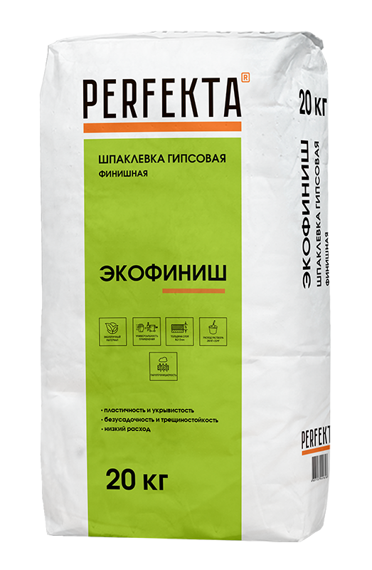 Шпаклевка гипсовая финишная Экофиниш, 20 кг