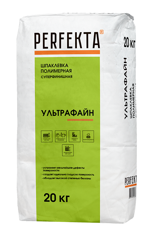 Шпаклевка полимерная суперфинишная Ультрафайн, 20 кг