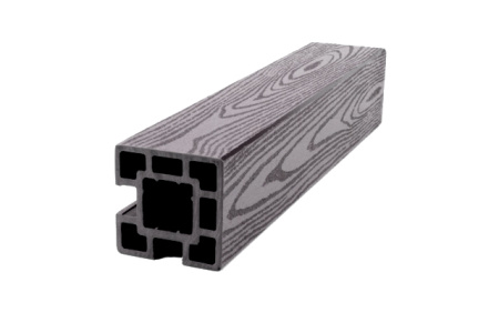 Столб заборный Ecodecking Техно 100х100x4000 Графит